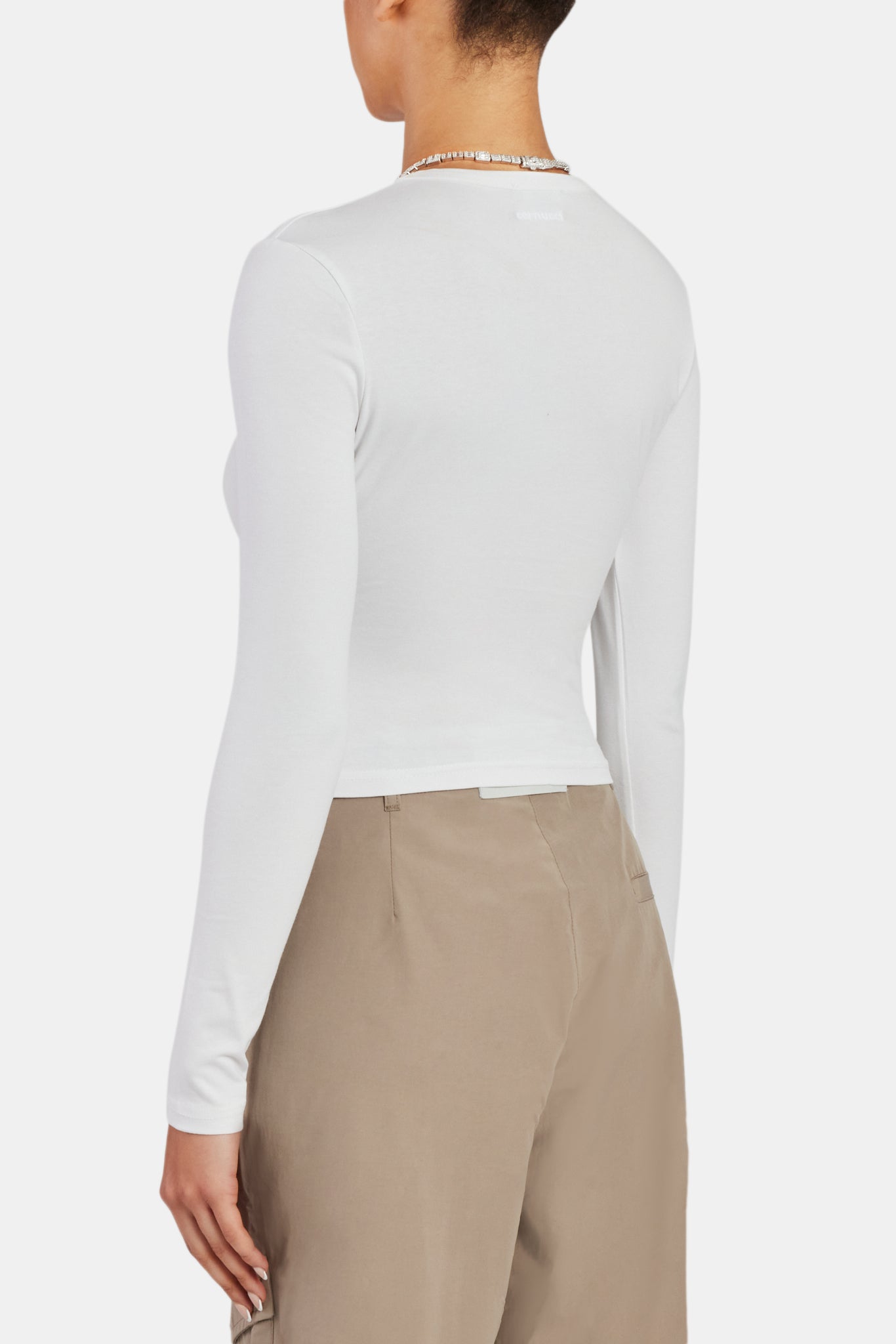 Langarmshirt - Weiß